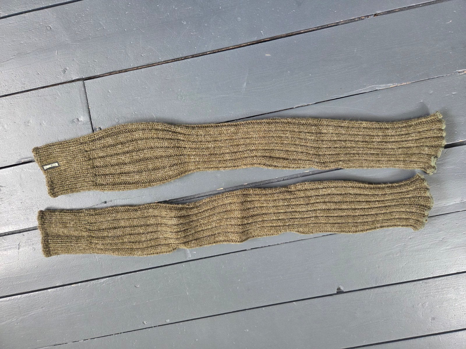 Warme gebreide beenwarmers in olijfgroen, Legging, Verzenden, Nieuw, Overige maten