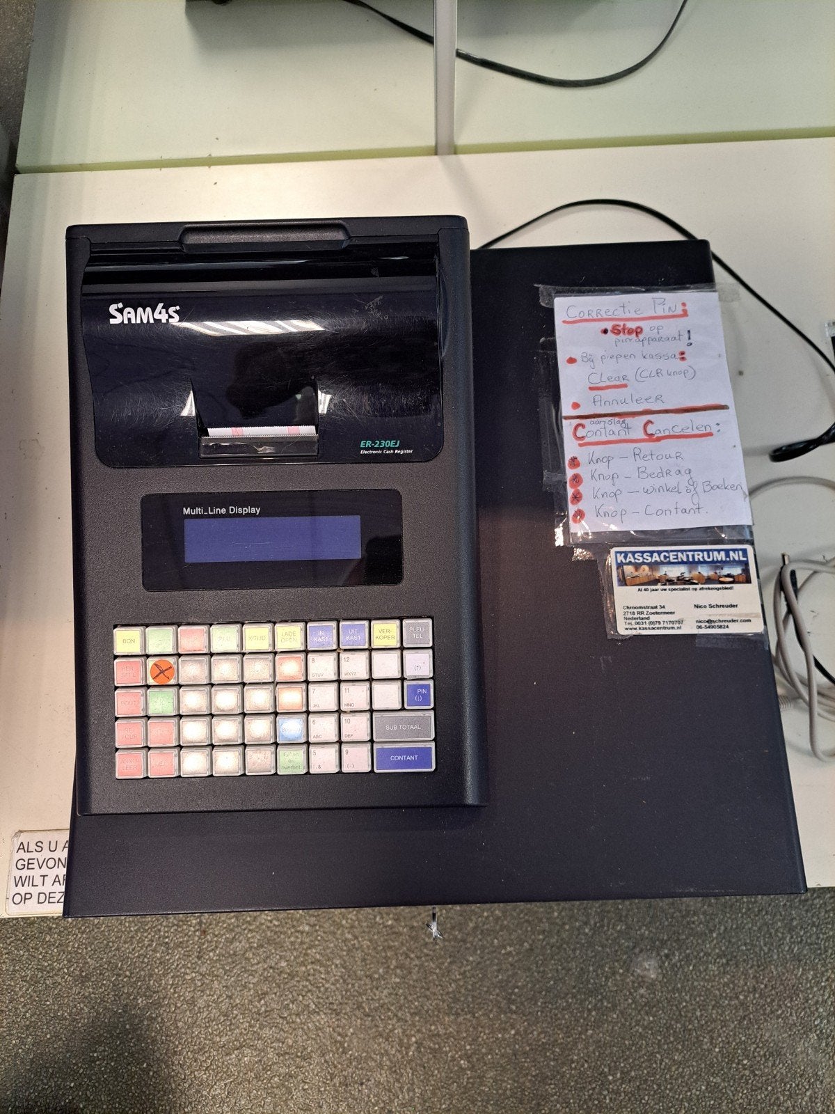 SAM4S ER-230 EJ Kassa - Compact en Functioneel, Ophalen of Verzenden