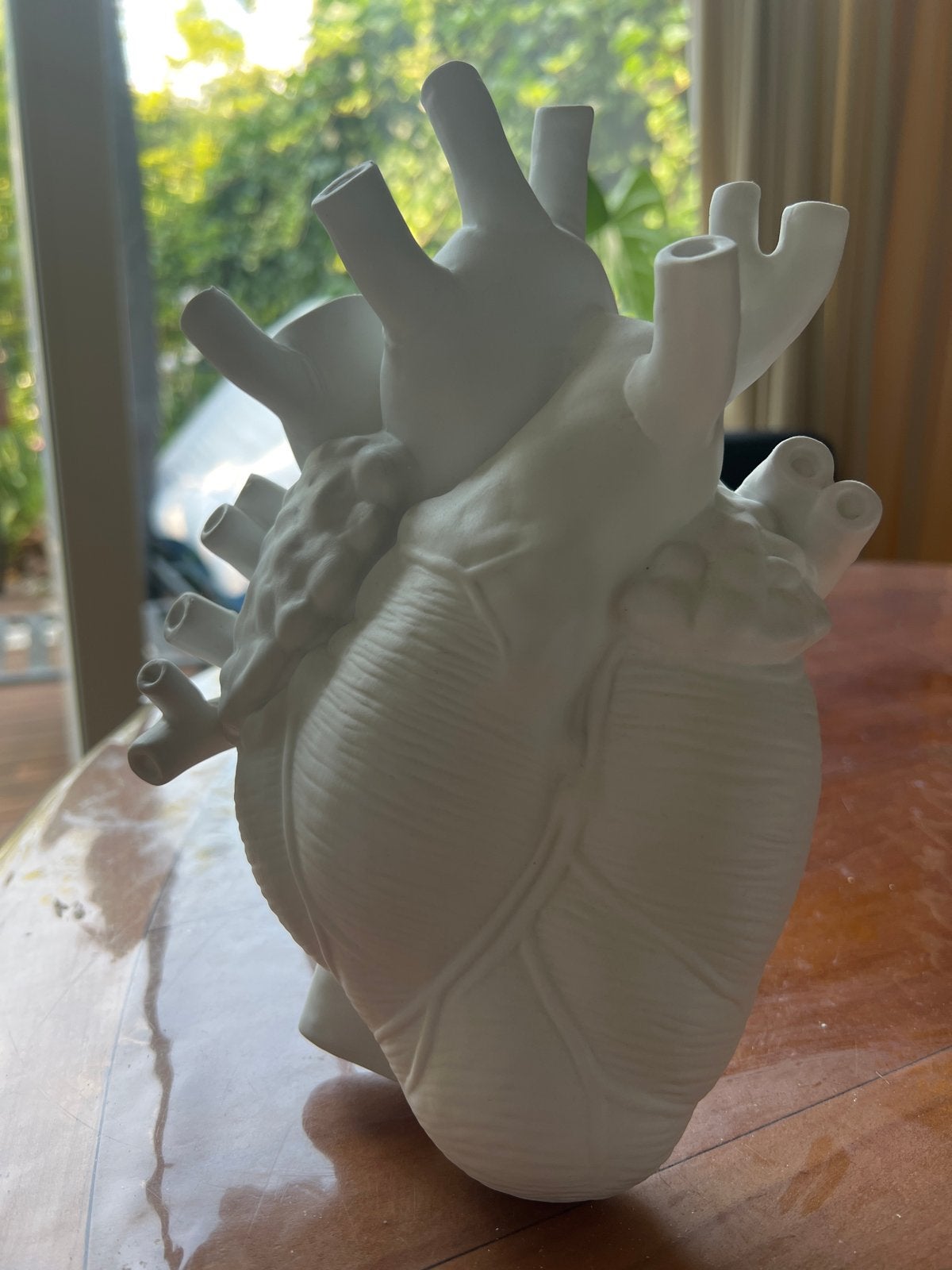 Seletti Love in Bloom vaas - Wit anatomisch hart, Ophalen, Met patroon/structuur, Wit, Zo goed als nieuw