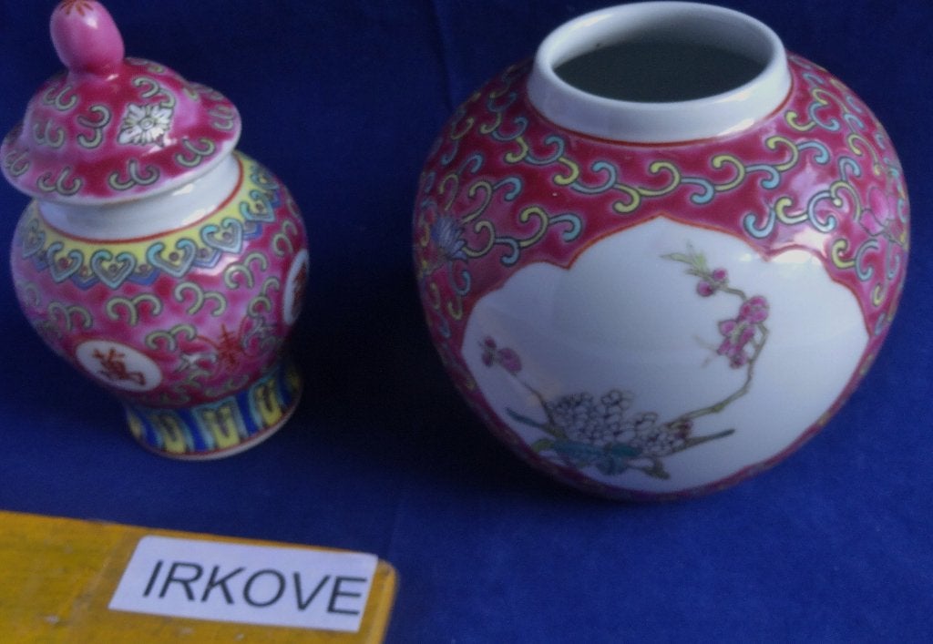 GEMBER- EN KLEIN POTJE * Zhongguo Jingdezhen *, Verzenden
