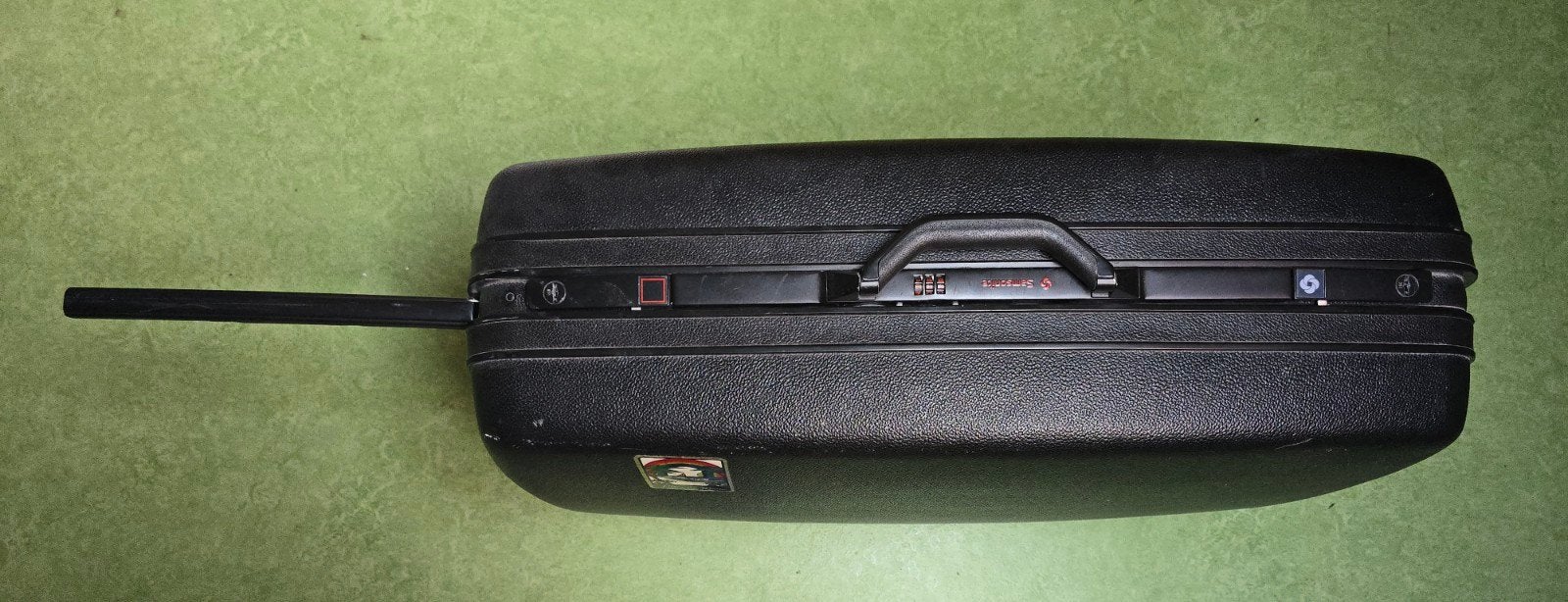 Samsonite Koffer Zwart met Wielen en Uitschuifbare Handgree, Uitschuifbare handgreep, Gebruikt, 20 tot 30 cm, Zwart