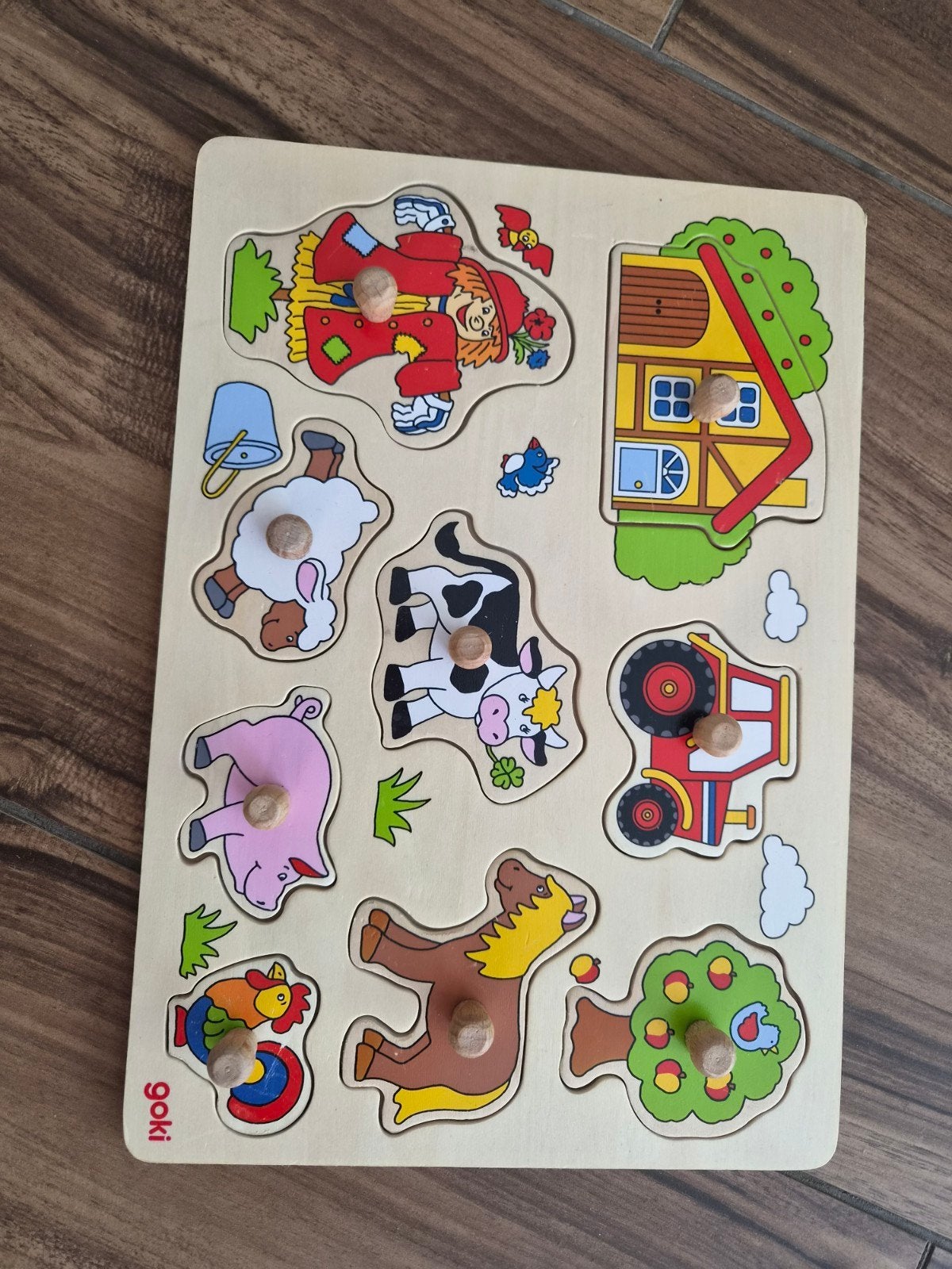 Houten puzzels, Ophalen of Verzenden, Minder dan 10 stukjes, Zo goed als nieuw, 6 maanden tot 2 jaar