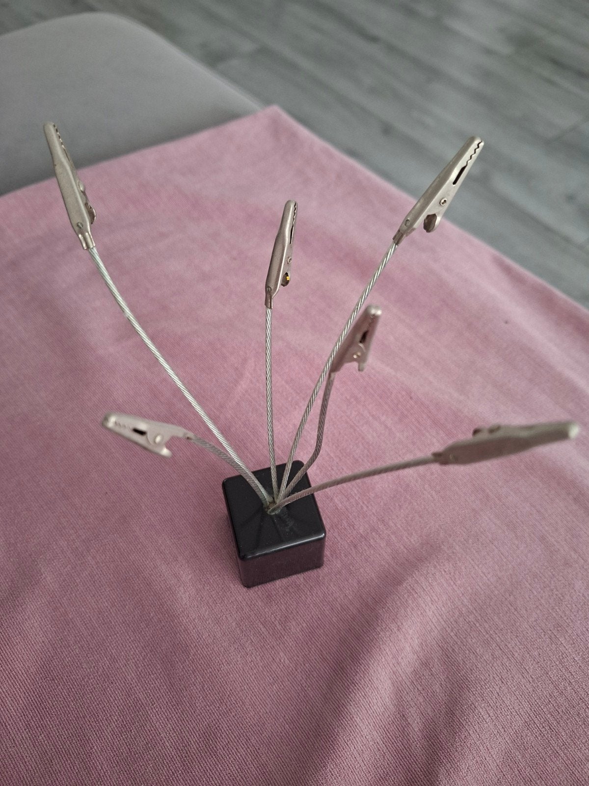 Memo/fotohouder met clips, Gebruikt, Ophalen of Verzenden, Zilver, Metaal