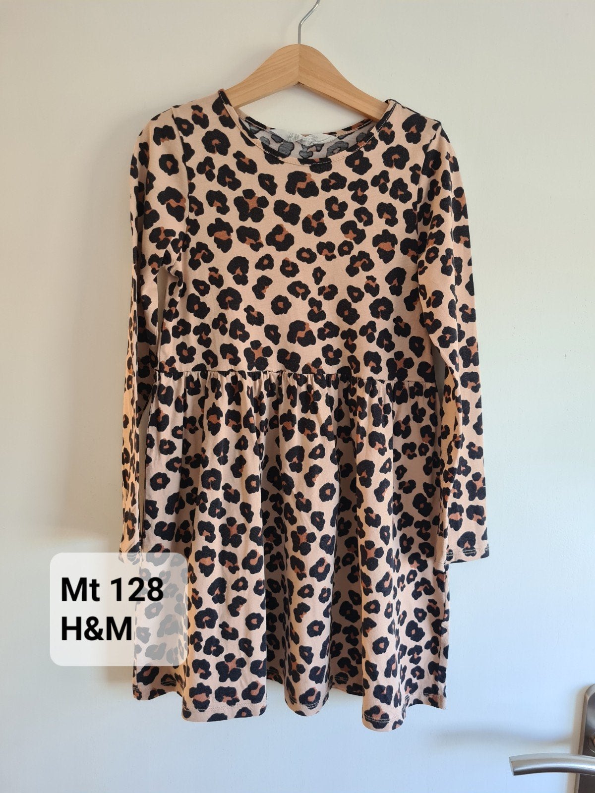H&M Jurk met Luipaardprint - Maat 128, Meisje, H&M, Ophalen of Verzenden, Zo goed als nieuw