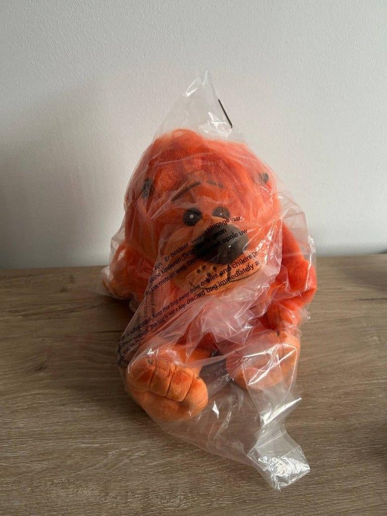 Oranje ING Spaarleeuw, knuffel en spaarpot iconische leeuw, Verzamelen, Spaarpotten, Ophalen, Nieuw, Overige materialen, Dier