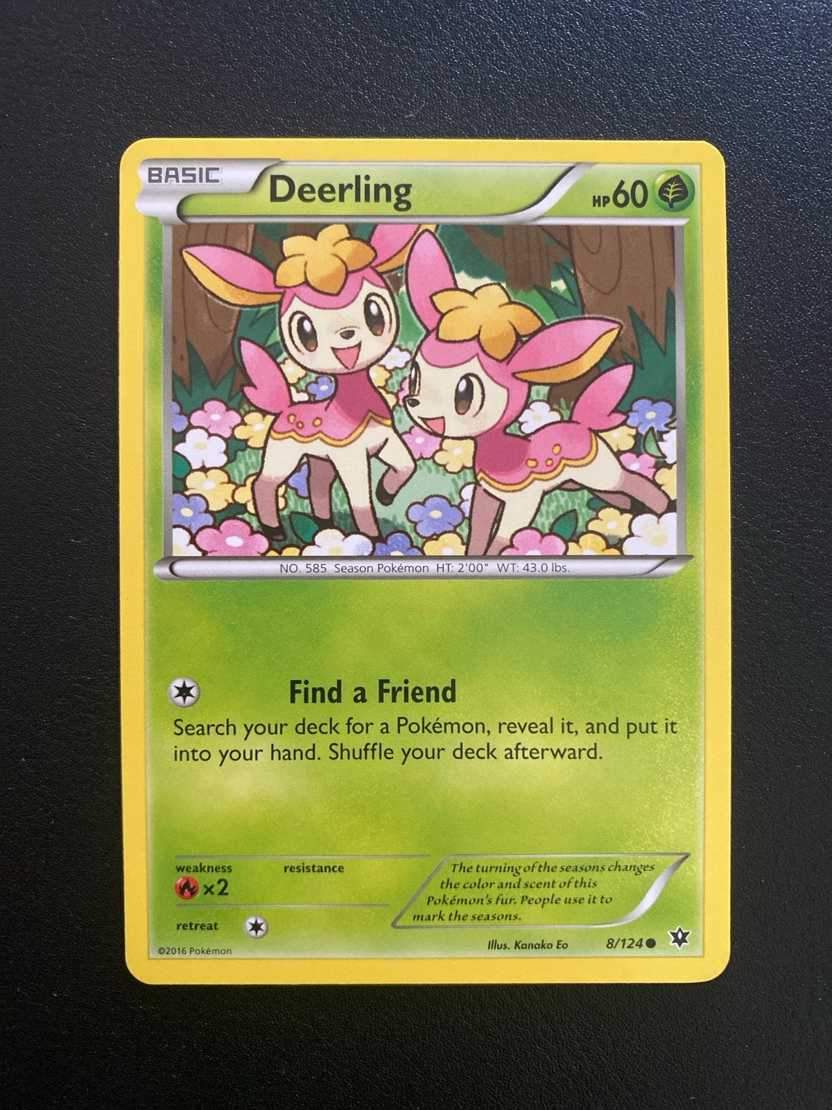 Deerling 8/124 XY Fates Collide (2016) Packfresh Mint, Ophalen of Verzenden, Zo goed als nieuw, Losse kaart