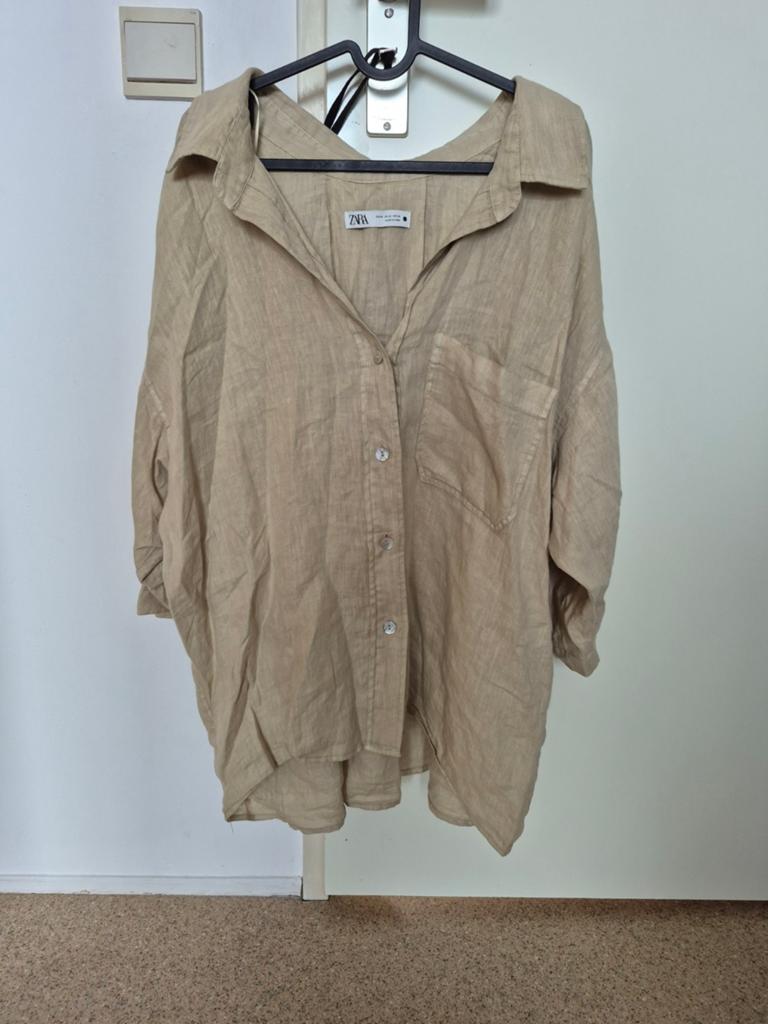 Zara Linnen Blouse en Broek Set - Maat M, Maat 38/40 (M), Ophalen of Verzenden, Zo goed als nieuw, Lang