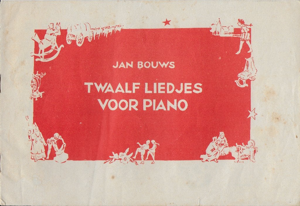 So99 bladmuziek twaalf liedjes voor piano door jan bouws, Gebruikt, Ophalen of Verzenden, Artiest of Componist, Piano