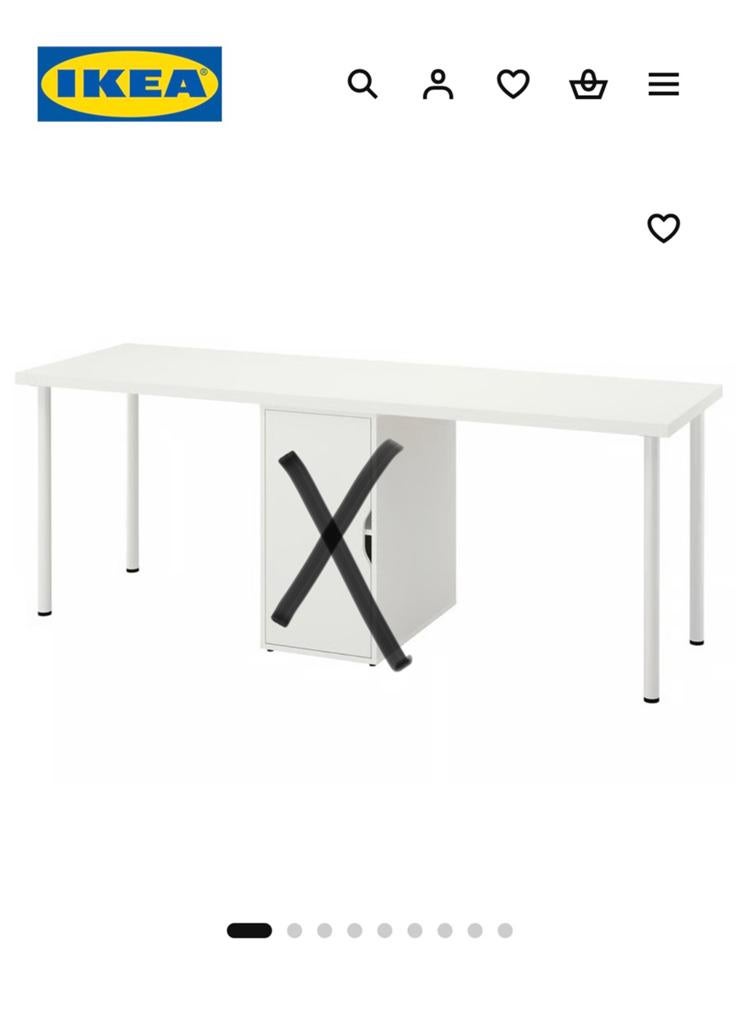 Gratis Ikea bureau met 5 poten, Huis en Inrichting, Bureaus, Ophalen, Gebruikt, IKEA, 60 cm