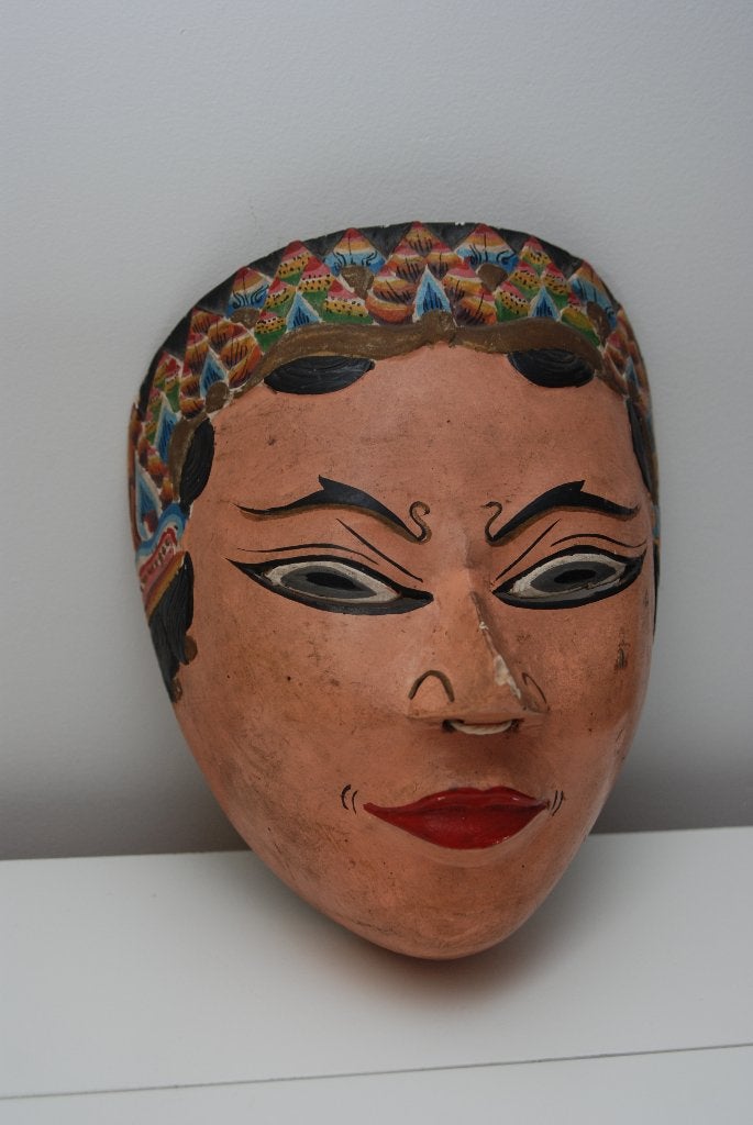 Balinees masker, Antiek en Kunst, Kunst | Niet-Westerse kunst, Hout, Masker, Handgemaakt, Ophalen of Verzenden