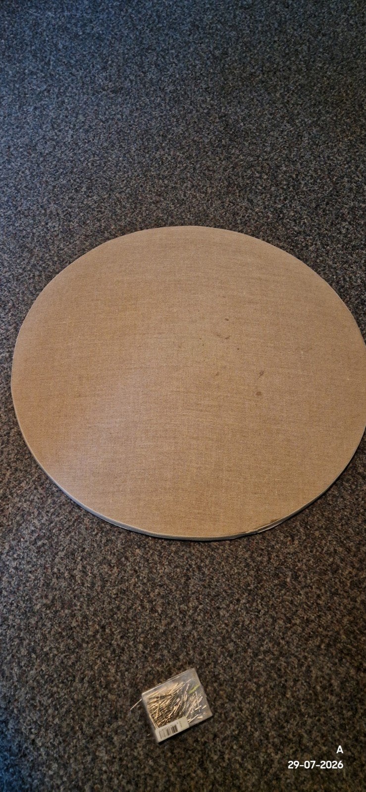 Kantklos kussen 60 cm met spelden en 20 klossen, Ophalen of Verzenden, Gebruikt, Kussen