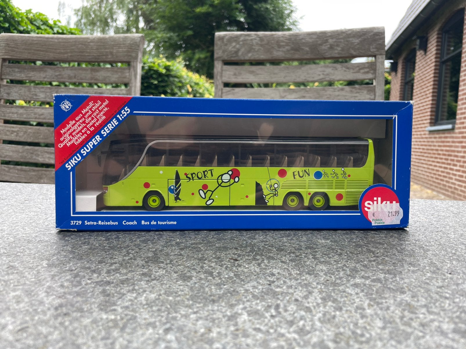 Siku 3729 - Setra Reisbus groen, Ophalen of Verzenden, Nieuw, Bus of Vrachtwagen, SIKU