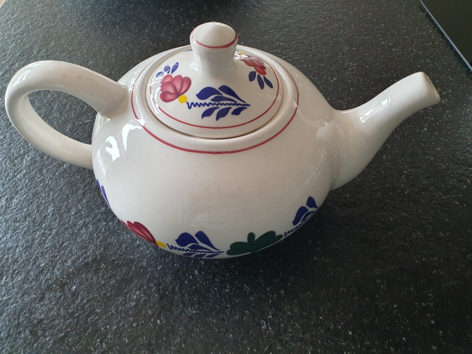 Boerenbont theepot Brabants bont, Overige typen, Ophalen of Verzenden, Zo goed als nieuw, Aardewerk
