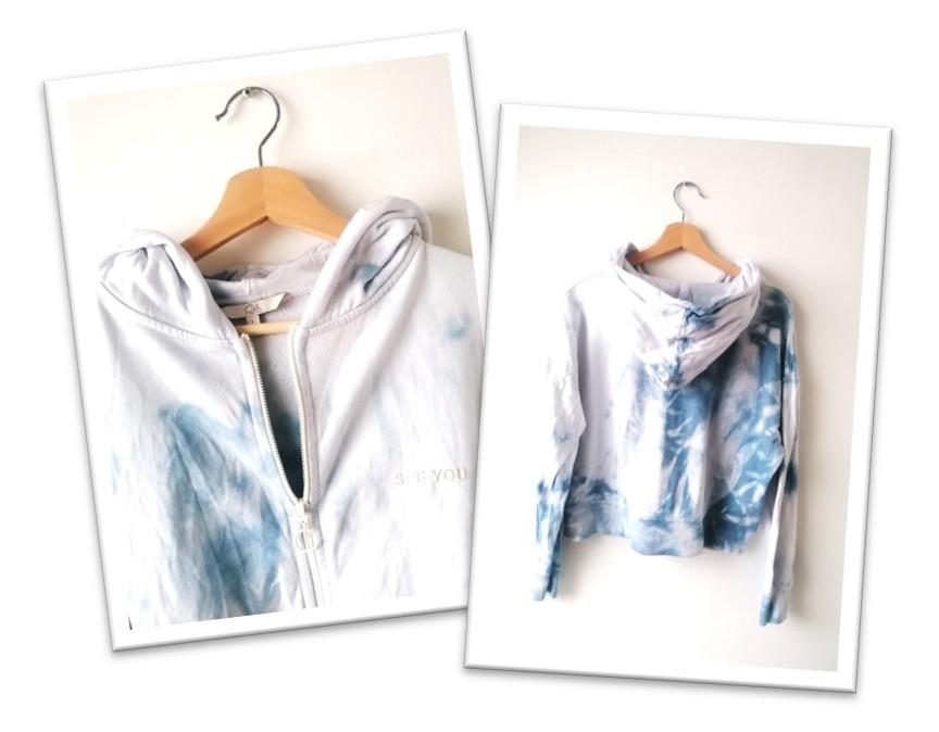 C&A blauw tie dye hoodie vest, maat M/L, Maat 38/40 (M), Blauw, Ophalen of Verzenden, Zo goed als nieuw