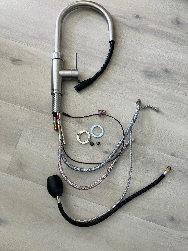Quooker mengkraan Flex Round Roestvrijstaal FXRSST, Overige typen, Zilver, Ophalen of Verzenden, Zo goed als nieuw