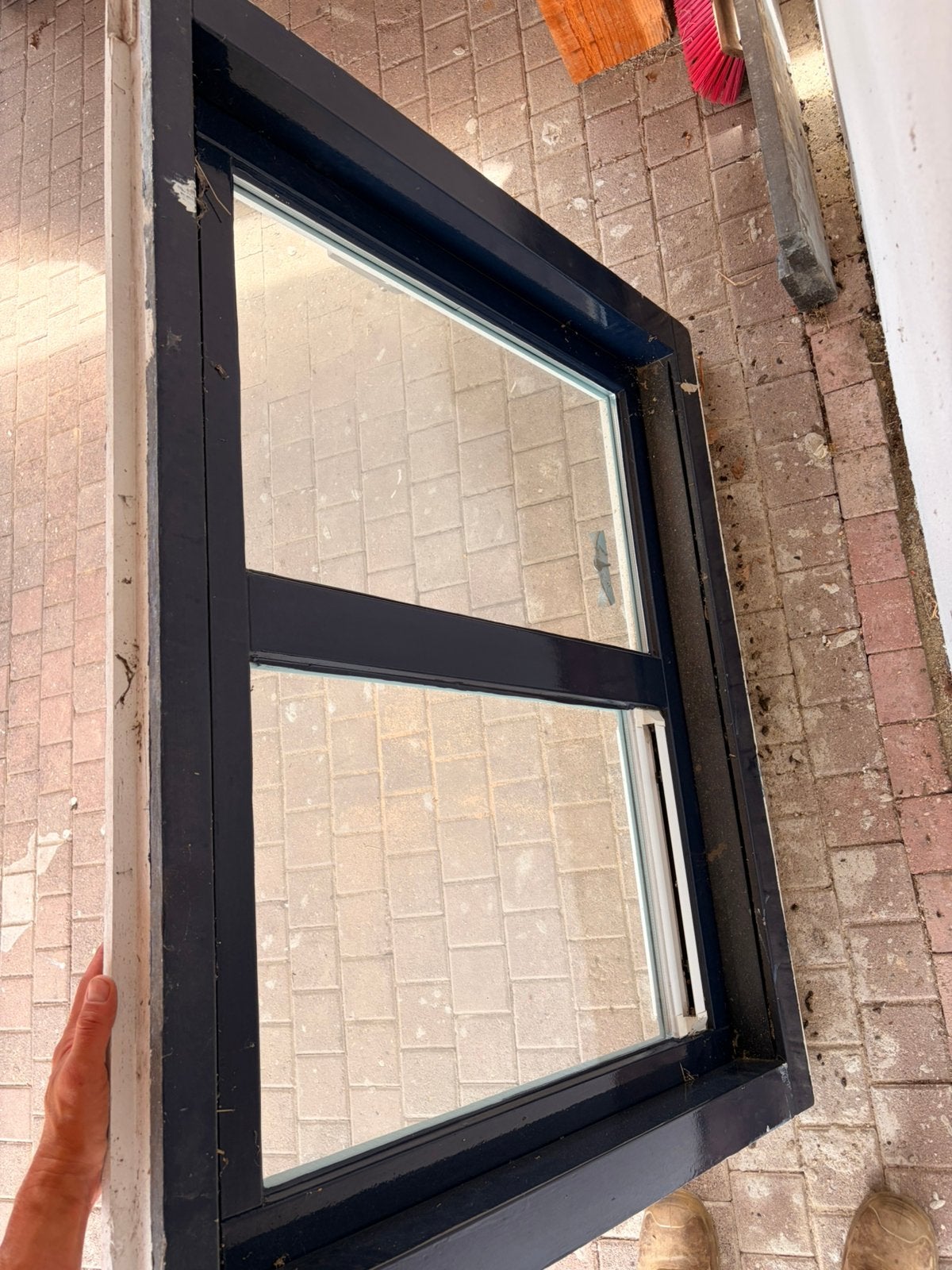 Draaikiepraam met dubbelglas, Ophalen, Gevelraam of Ruit, Gebruikt, 80 tot 120 cm
