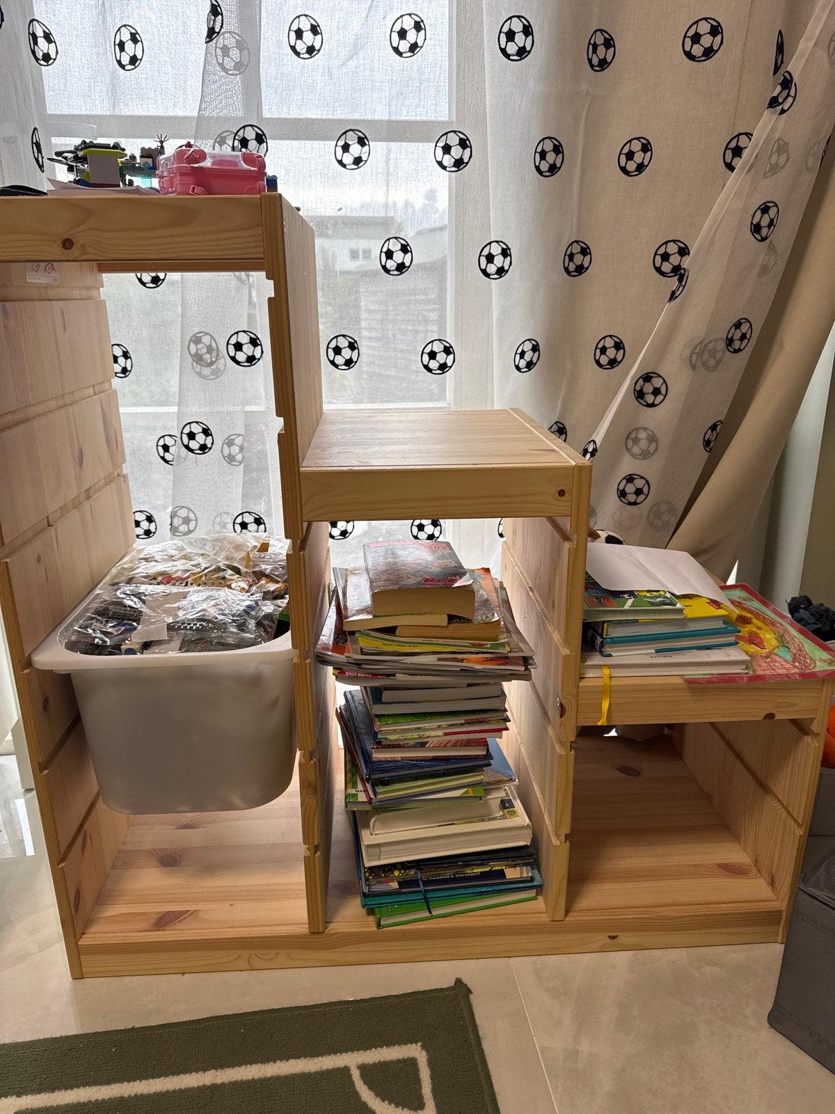 Houten opbergrek / boekenkast voor kinderkamer, Ophalen, Gebruikt