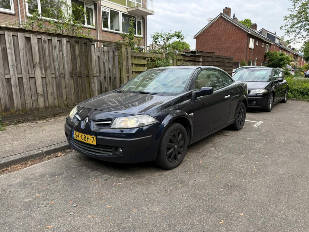 Renault Mégane CC 1.6 16V 82KW Cabrio E4 2008 Blauw, Auto's, Voorwielaandrijving, 1295 kg, 4 cilinders, Cabriolet
