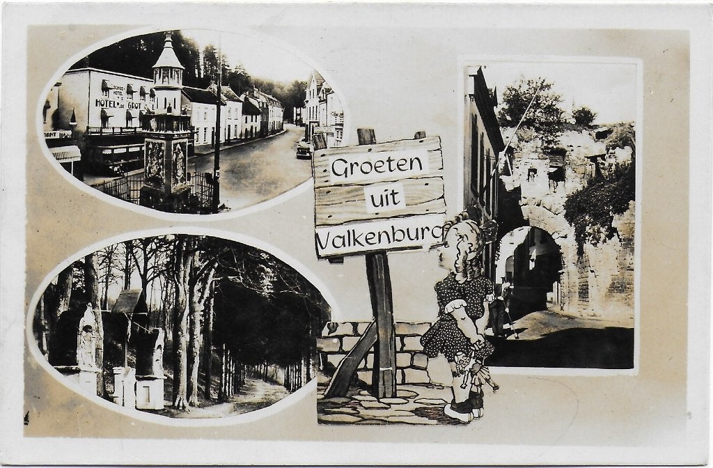 Valkenburg Ansichtkaart Uit 1949 ( B5116 ), Ophalen of Verzenden, 1980 tot heden, Gelopen, Limburg