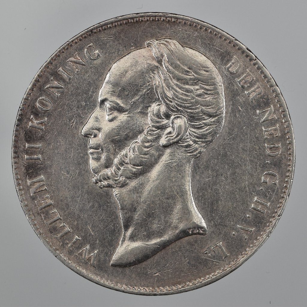 Nette zilveren 2 1/2 Gulden 1848 Willem II., Postzegels en Munten, Munten | Nederland, Verzenden, Zilver, Losse munt, 2½ gulden