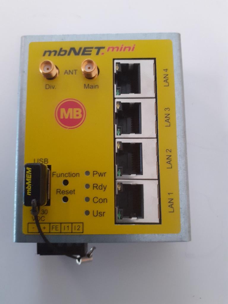 MB NET mini - industriële router (Quick start-up guide), Ophalen, Gebruikt