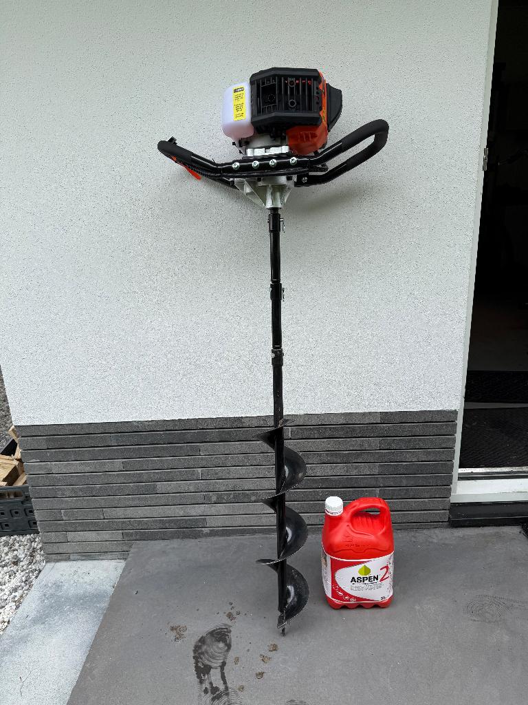 (benzine) + hand grondboor + paalrammer, Ophalen, Zo goed als nieuw, 250 cm of meer, Palen