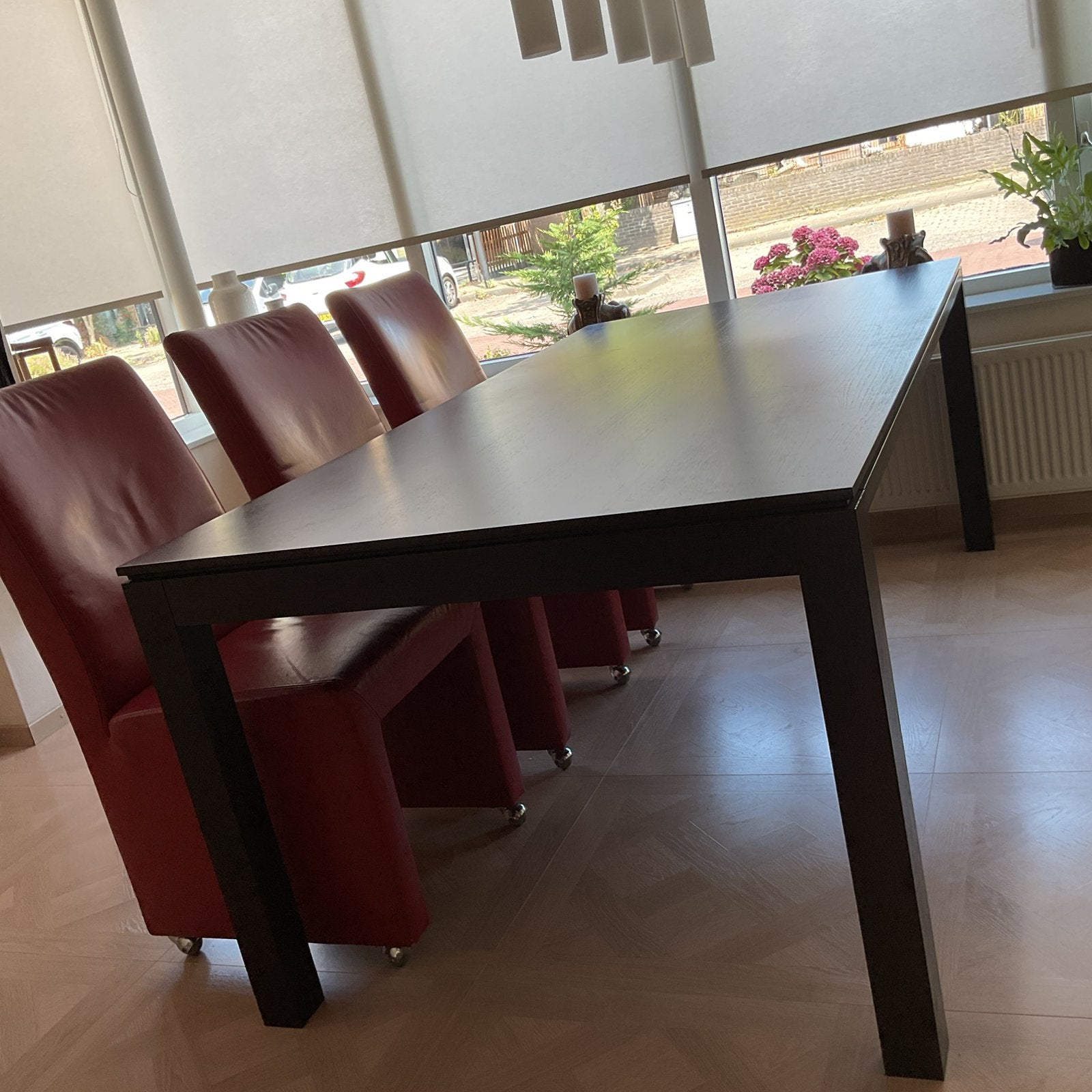 Houten eetkamertafel, Huis en Inrichting, Tafels | Eettafels, Ophalen, Gebruikt, 200 cm of meer, 50 tot 100 cm