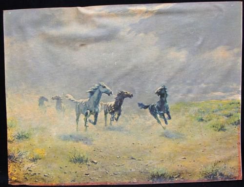 Gezocht: Poster van August Albo, Free as the Wind, Antiek en Kunst, Kunst | Schilderijen | Klassiek, Ophalen of Verzenden, Vintage