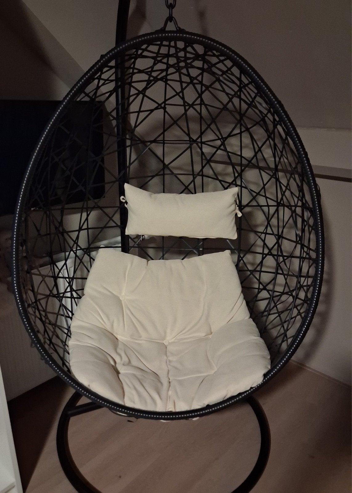 Egg Chair / hangstoel, Ophalen, Zwart, Zo goed als nieuw, Metaal