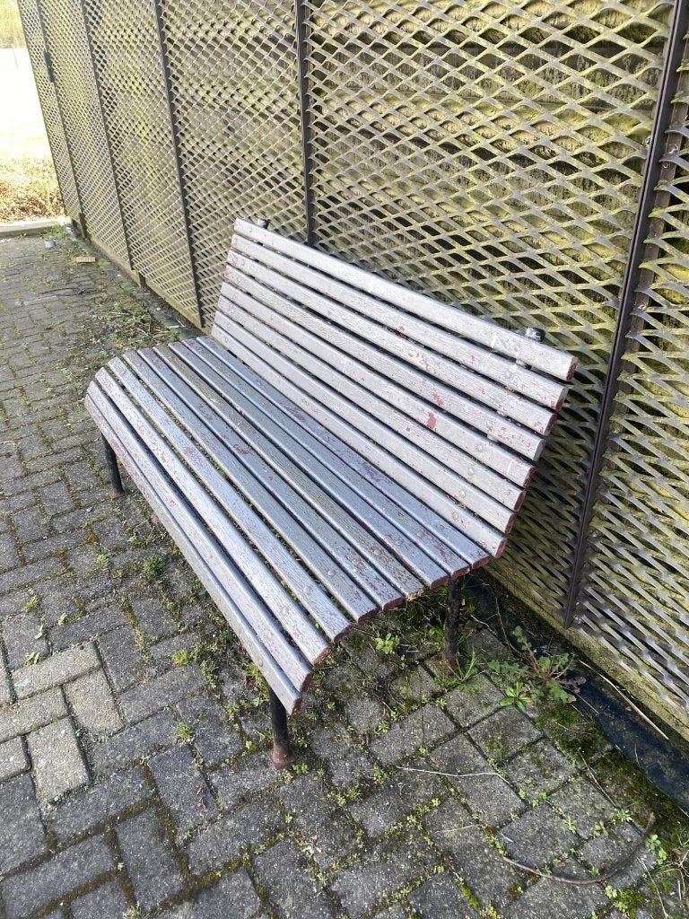 Vintage parkbank - Authentieke tuinbank, Ophalen, Gebruikt, Hout