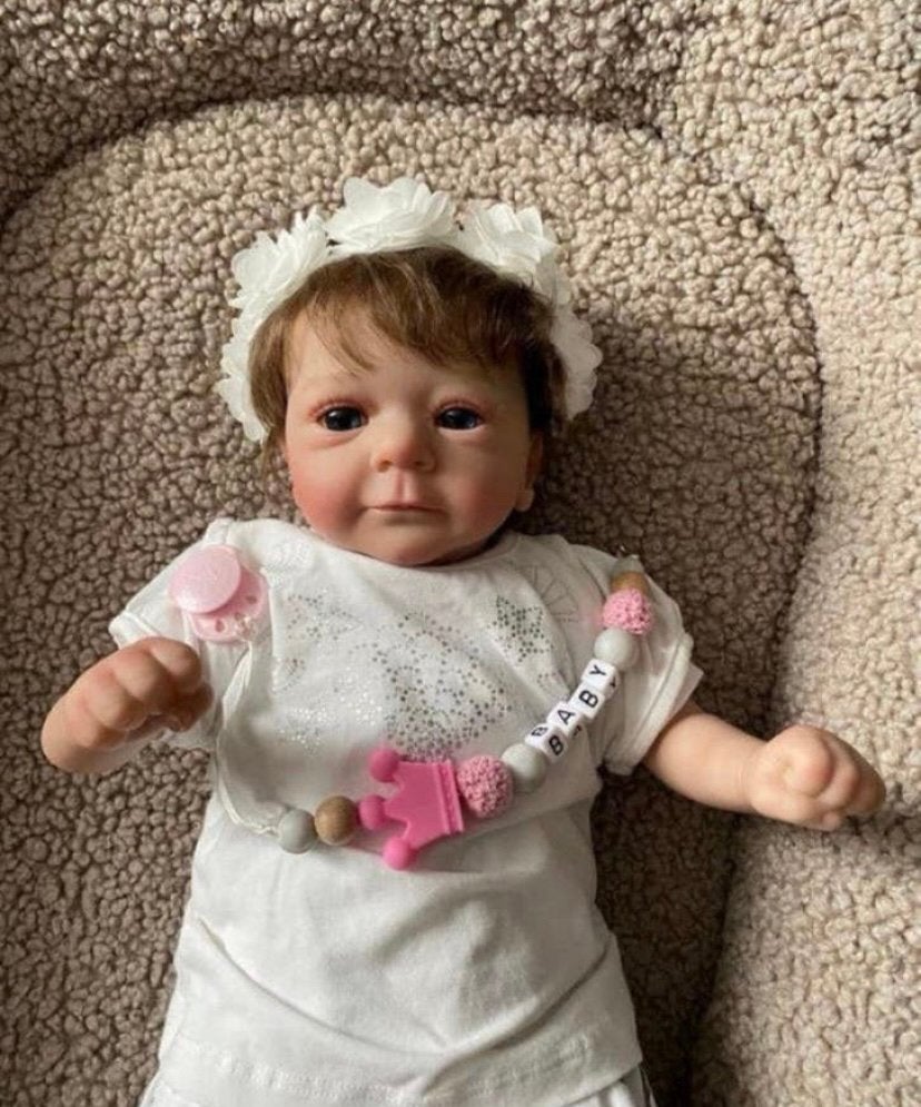 Leuk Reborn baby meisje, Verzamelen, Poppen, Verzenden, Zo goed als nieuw, Babypop