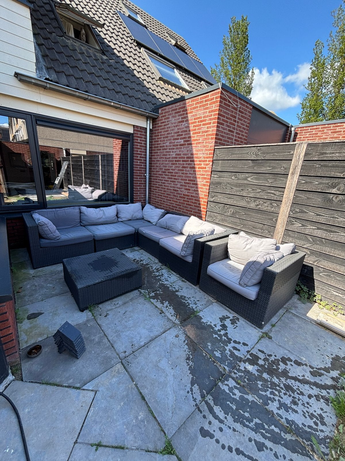Loungeset met Kussens, Tuin en Terras, Ophalen, Gebruikt, 6 zitplaatsen, Loungeset