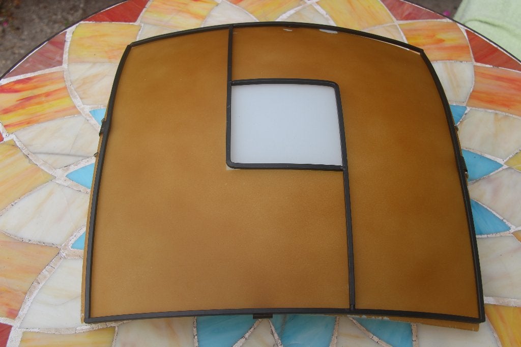 nette lamp incl spaarlamp, Ophalen, E27 (groot), Plafondlamp, Glas