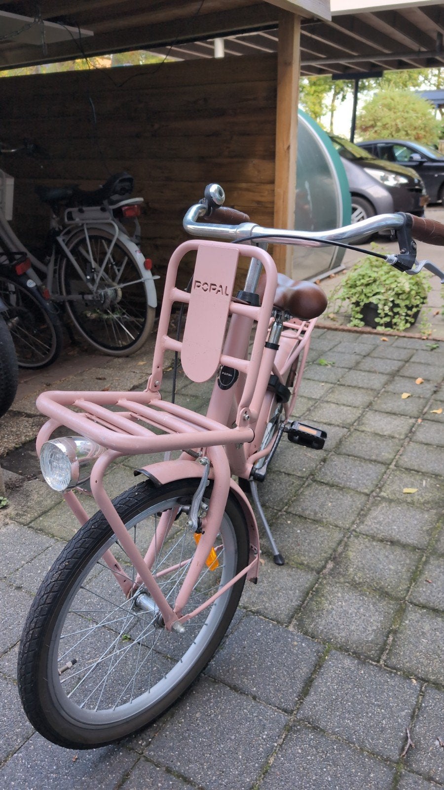Popal 20 inch meisjesfiets met voordrager, Ophalen, Gebruikt, Velgrem, Handrem