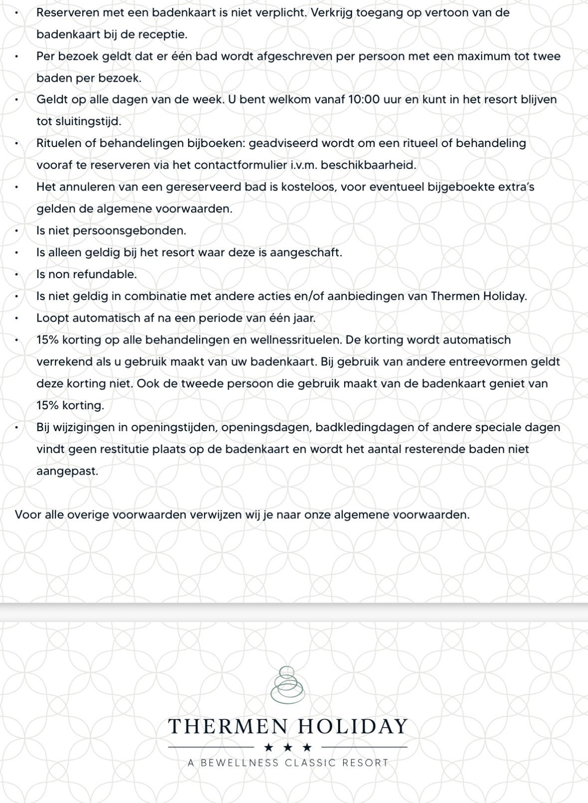 Badenkaart Thermen Holiday: 4 of 2x toegang tot 29 okt 26, Tickets en Kaartjes, Twee personen, Kortingsbon, Spa of Sauna