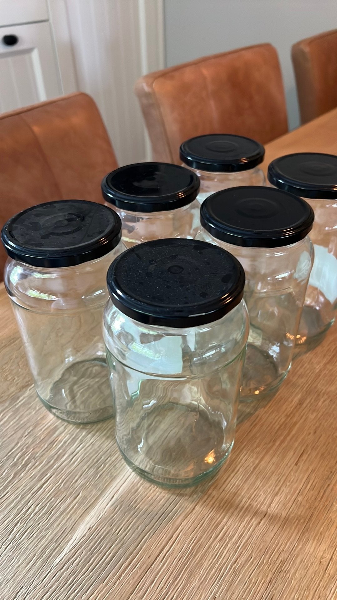 Glazen potten inmaak 1 liter, Ophalen, Zo goed als nieuw, Glas, Pot, Bus of Blik