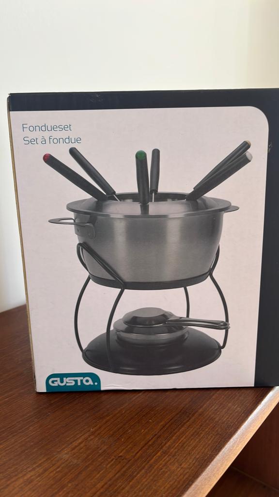Fondueset Gusta NIEUW incl 6 vorken, Ophalen of Verzenden, Nieuw, Brander, Fondueset