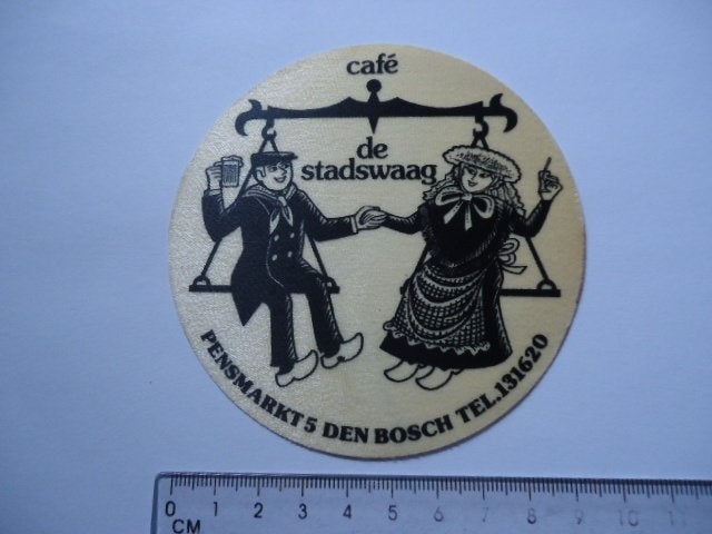 sticker oud Den bosch cafe STADSWAAG carnaval oeteldonk, Verzenden, Zo goed als nieuw, Bedrijf of Vereniging
