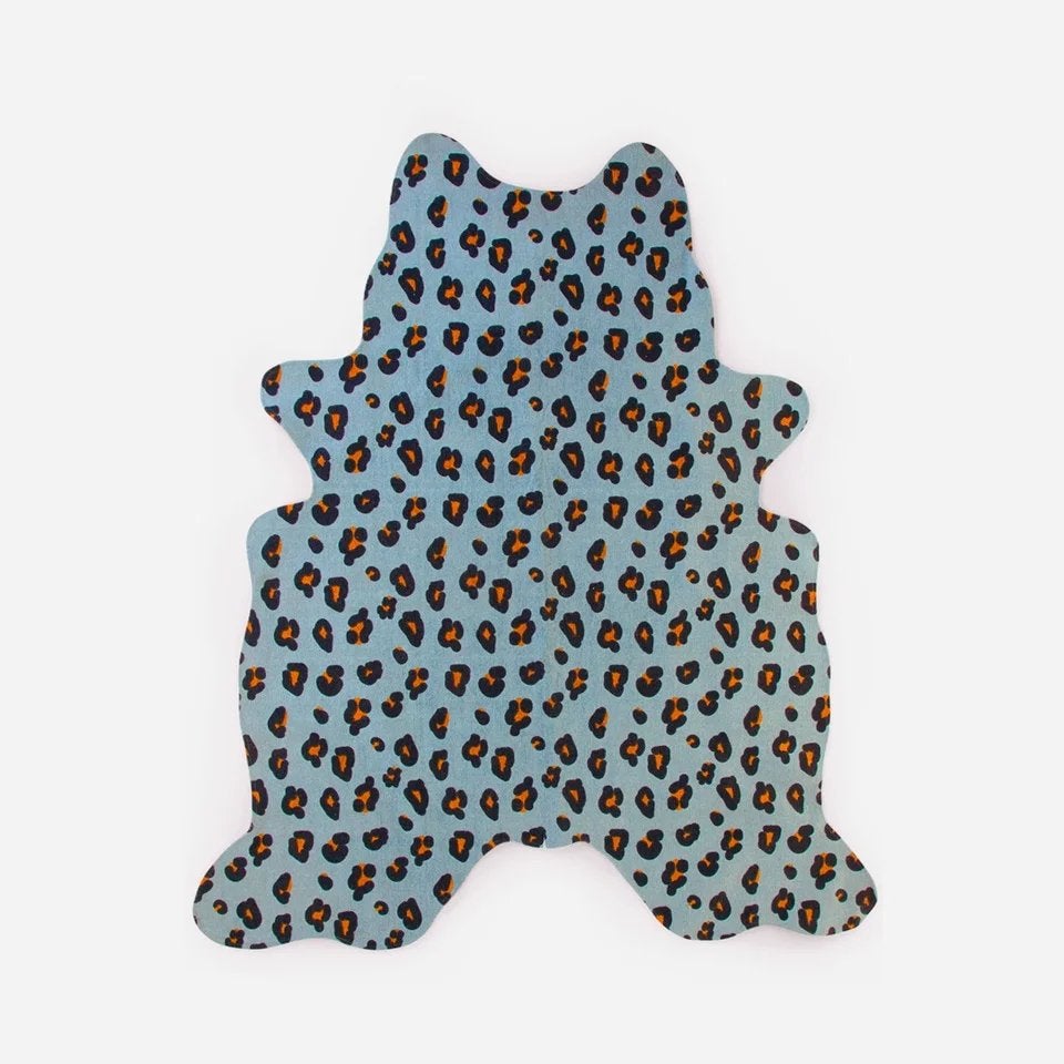 LUIPAARD TAPIJT/VLOERKLEED, BLAUW/ORANJE | CHILDHOME (NIEUW), -, Blauw, -, 150 tot 200 cm