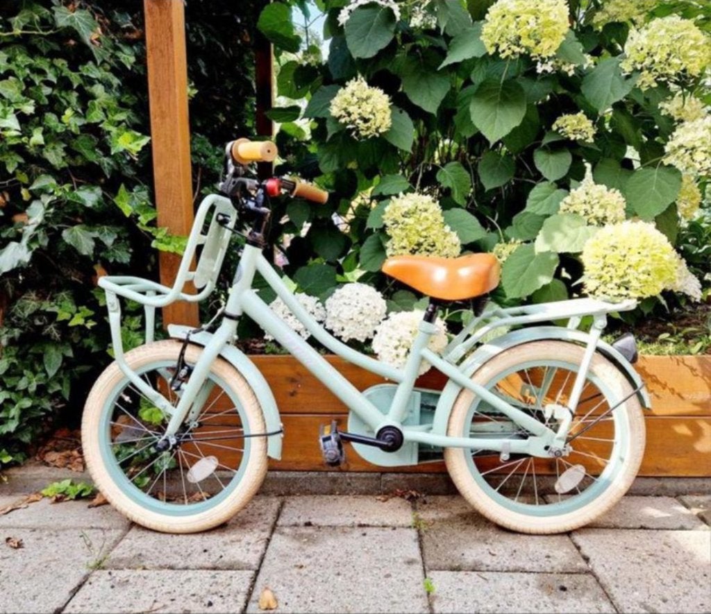 Spirit Diva Meisjesfiets Groen 14 Inch, Fietsen en Brommers, Ophalen, Terugtraprem, Gebruikt, 14 inch of minder