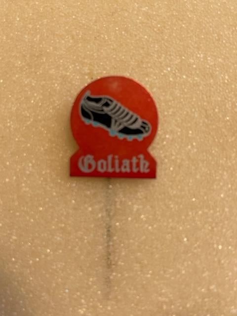 Goliath voetbal schoen speldje, Ophalen of Verzenden, Zo goed als nieuw, Overige onderwerpen