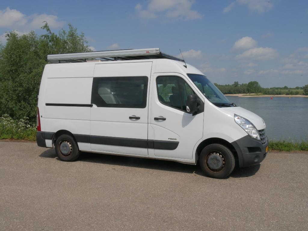 5pers. Renault Master 2012 Camperbus met dubbele cabine, Caravans en Kamperen, Campers, Overige merken, Koelkast, Buscamper of Camperbus