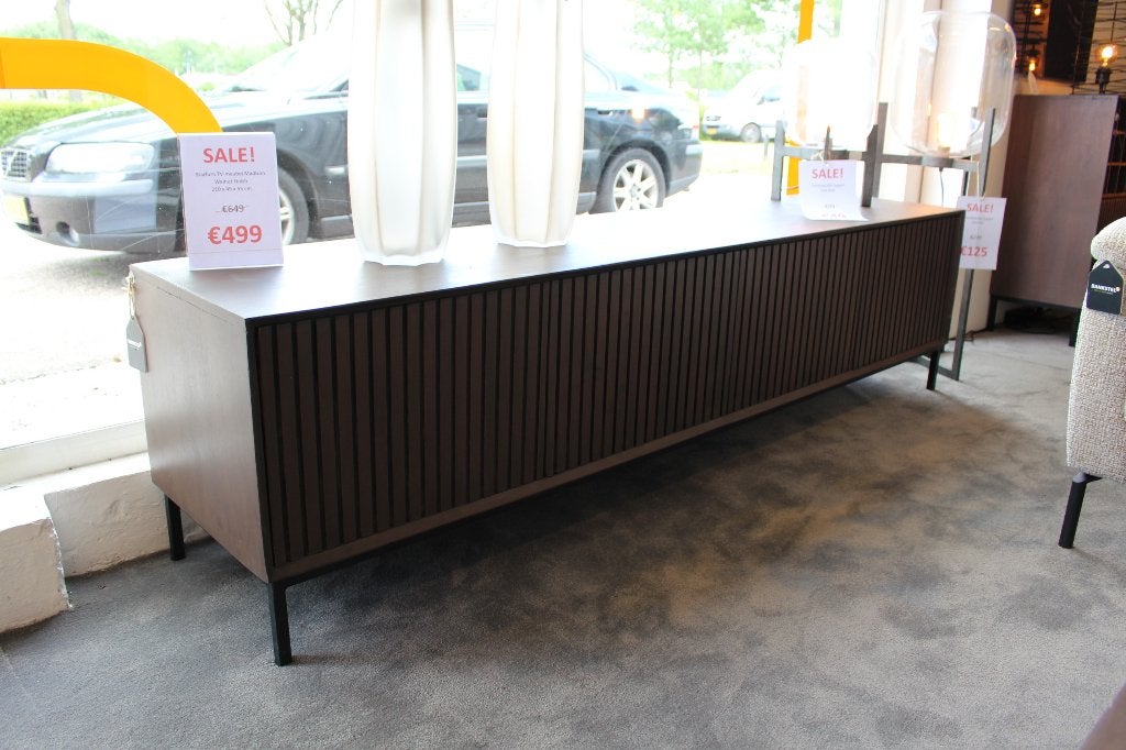 TV-meubel Madison Walnut 210cm, Ophalen, Overige materialen, Nieuw, 200 cm of meer