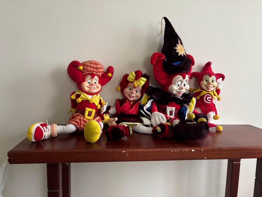 Efteling Pardoes en Pardijntje knuffels - Set van 4, Gebruikt, Overige merken, Overige typen, Ophalen of Verzenden