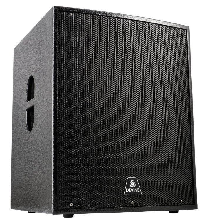 Devine Axeo 18SA actieve 18 inch subwoofer - NEW in BOX, Subwoofer, Nieuw, Ophalen, 150 watt of meer