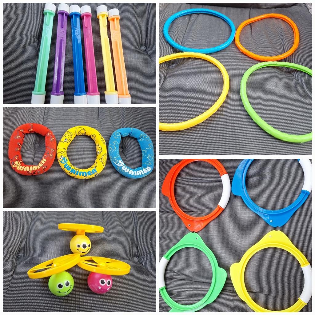 Duikspeelgoed set: ringen, sticks en meer!, Ophalen of Verzenden, Zo goed als nieuw
