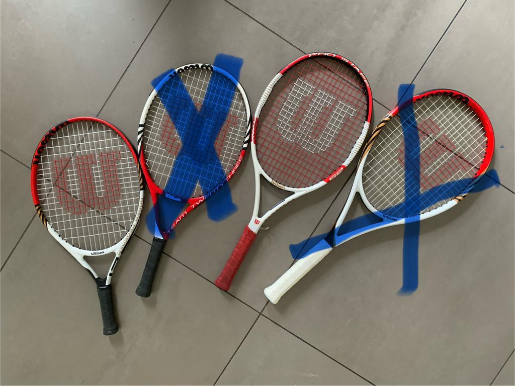 Wilson tennis rackets, kinderen, Ophalen of Verzenden, Gebruikt, Racket, Wilson
