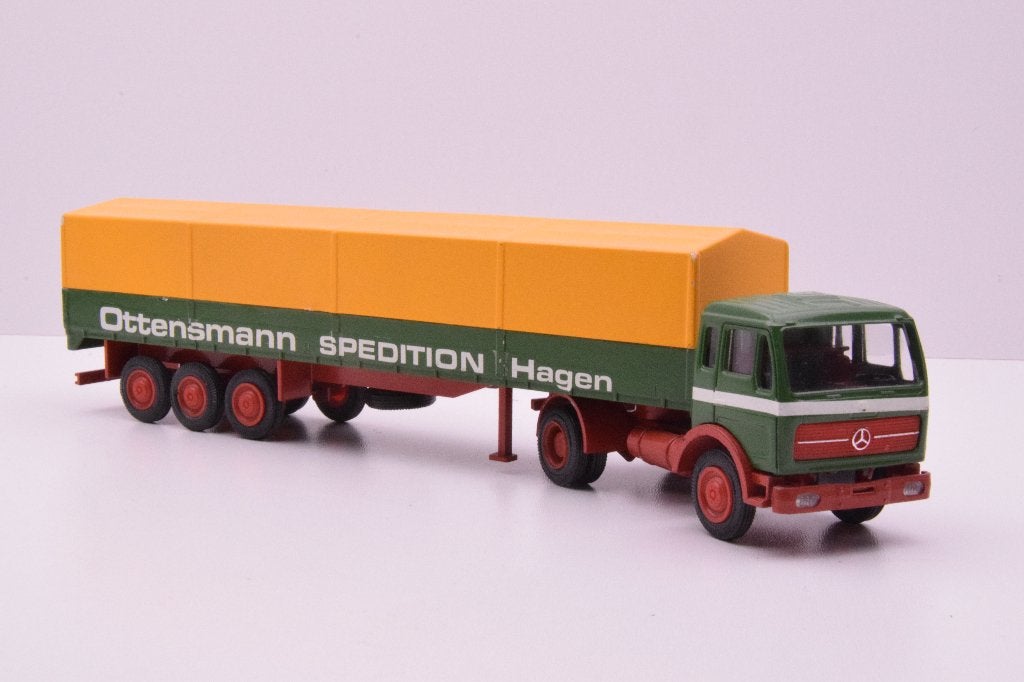 Mercedes  '' Ottensmann Spedition ''  NZG, Ophalen of Verzenden, Zo goed als nieuw, Bus of Vrachtwagen, NZG