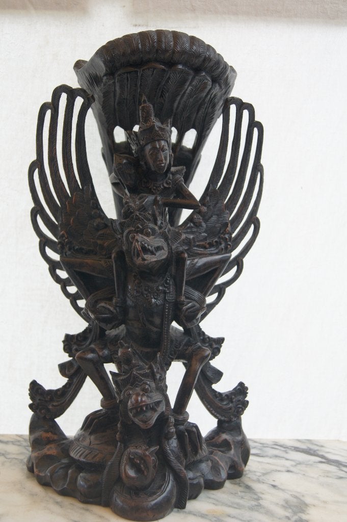 Garuda en Vishnu ( Uniek Balinees Houtsnijwerk, Ophalen of Verzenden, Hout, Beeld, Overige onderwerpen