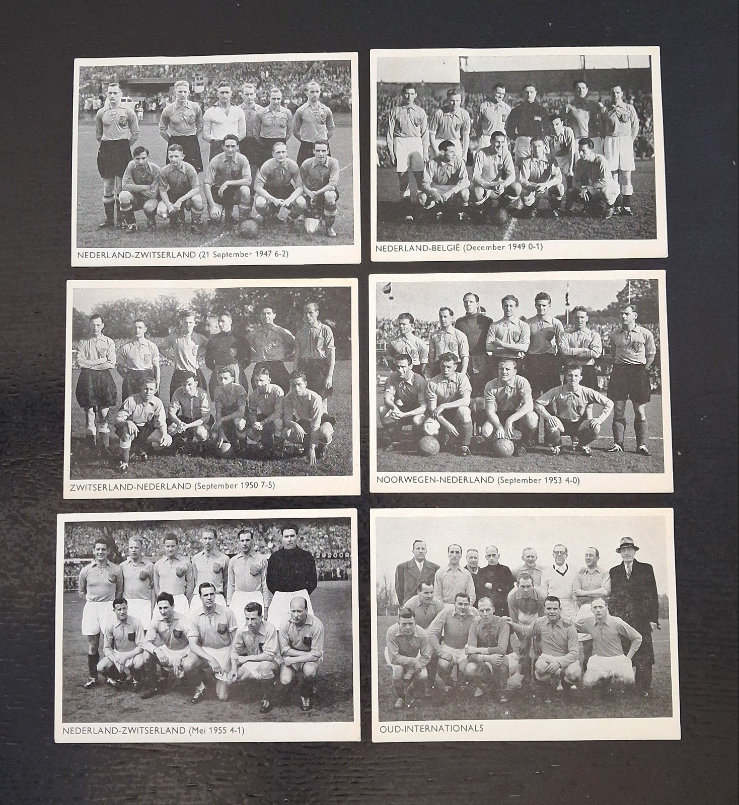 6 oude album (?) plaatjes Nederlands Elftal, Ophalen of Verzenden, Gebruikt, Overige binnenlandse clubs, Poster, Plaatje of Sticker
